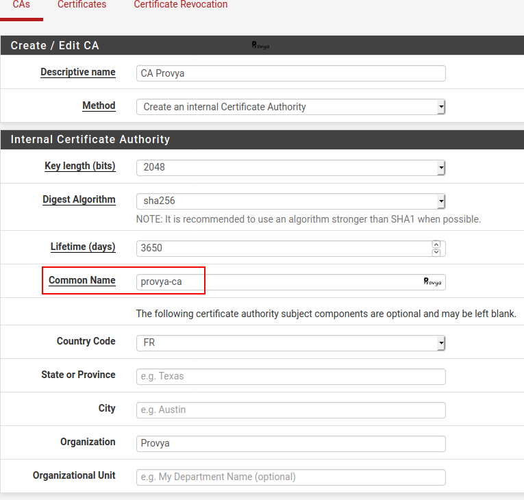 creating a Certificate Authority