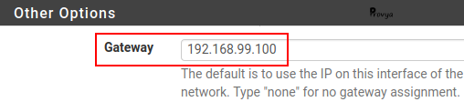 DHCP server configuration