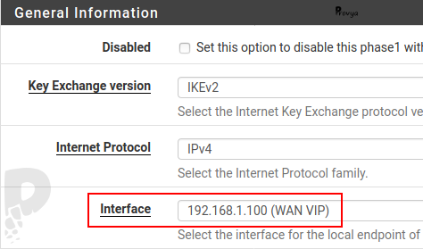 VPN IPsec configuration