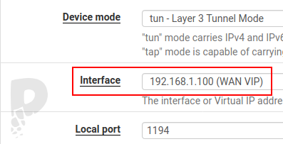 OpenVPN server configuration