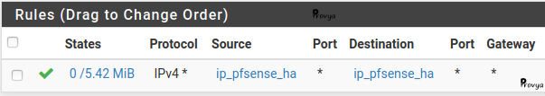 Firewall rule example