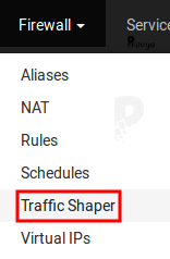 menu Firewall > Traffic Shaper