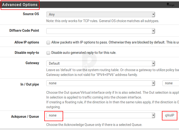 Ackqueue / Queue configuration