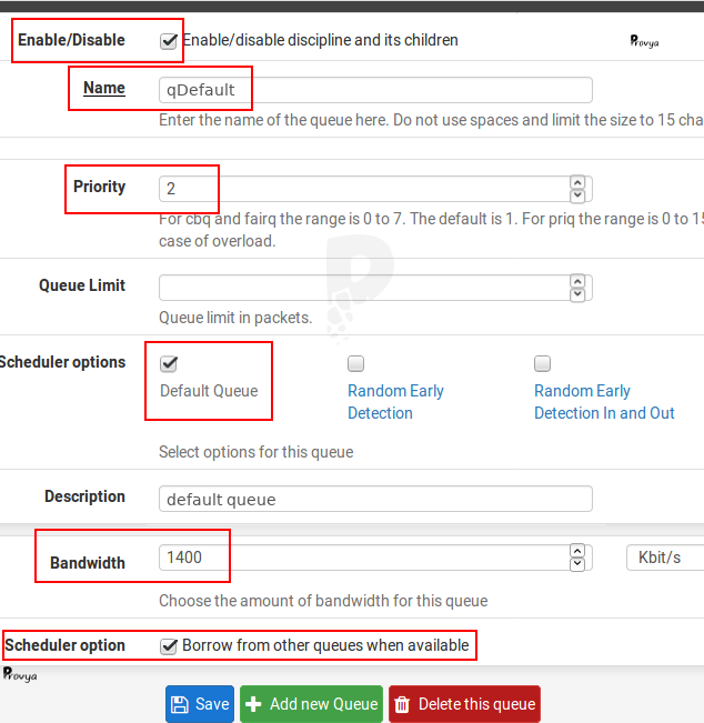 Configuring qDefault