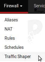 menu Firewall > Traffic Shaper