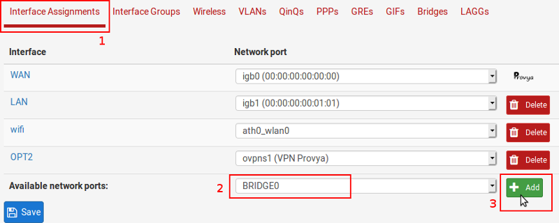 Bridge interface