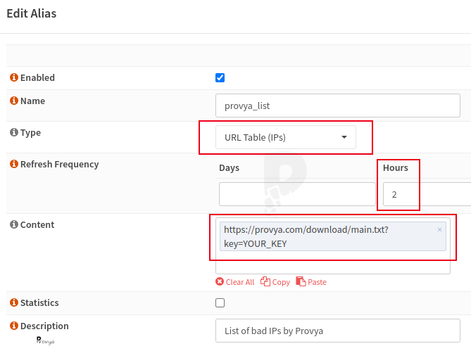 configuring alias on OPNsense (Provya)